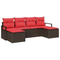 Ensemble de Canapés 6 pcs Marron polyrotin 518514518514