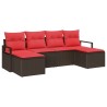 Ensemble de Canapés 6 pcs Marron polyrotin 518514518514