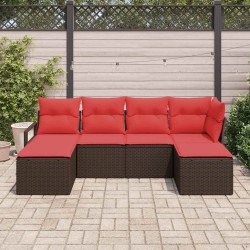 Ensemble de Canapés 6 pcs Marron polyrotin 518514518514