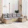 Ensemble de Canapés 6 pcs Beige polyrotin 518523518523