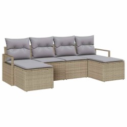 Ensemble de Canapés 6 pcs Beige polyrotin 518523518523