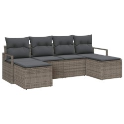 Ensemble de Canapés 6 pcs Gris polyrotin 518524518524