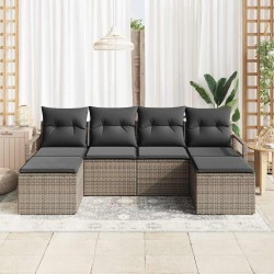 Ensemble de Canapés 6 pcs Gris polyrotin 518524518524