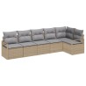Ensemble de Canapés 6 pcs Beige polyrotin 518526518526