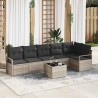 Ensemble de Canapés 7 pcs Gris clair polyrotin 518528518528