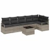 Ensemble de Canapés 7 pcs Gris clair polyrotin 518528518528