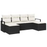 Ensemble de Canapés 6 pcs Noir polyrotin 518535518535