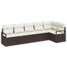 Ensemble de Canapés 6 pcs Marron polyrotin 518537518537