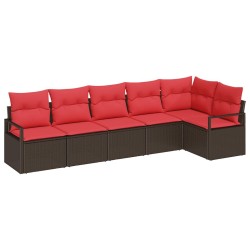 Ensemble de Canapés 6 pcs Marron polyrotin 518543518543