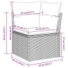 Ensemble de Canapés 6 pcs Gris clair polyrotin 518545518545