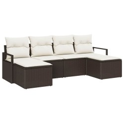 Ensemble de Canapés 6 pcs Marron polyrotin 518546518546