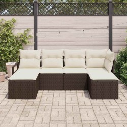 Ensemble de Canapés 6 pcs Marron polyrotin 518546518546
