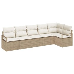 Ensemble de Canapés 6 pcs Beige polyrotin 518547518547