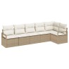 Ensemble de Canapés 6 pcs Beige polyrotin 518547518547