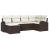 Ensemble de canapé de jardin Marron polyrotin 518554518554