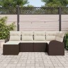 Ensemble de canapé de jardin Marron polyrotin 518554518554