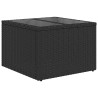 Ensemble de canapé de jardin 5 pcs Noir polyrotin 518561518561