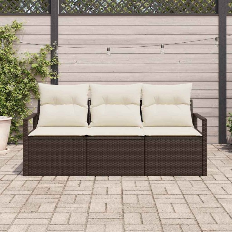 Ensemble de Canapés 3 pcs Marron polyrotin 518569518569
