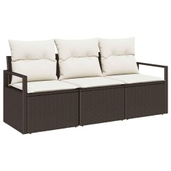 Ensemble de Canapés 3 pcs Marron polyrotin 518569518569