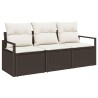 Ensemble de Canapés 3 pcs Marron polyrotin 518569518569