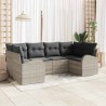 Ensemble de canapé de jardin 6 pcs Gris clair Poly Rattan 518572518572