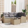 Ensemble de canapé de jardin Beige polyrotin 518576518576