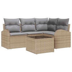 Ensemble de canapé de jardin Beige polyrotin 518576518576