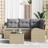 Ensemble de canapé de jardin Beige polyrotin 518576518576