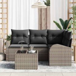 Ensemble de canapé de jardin Gris polyrotin 518577518577