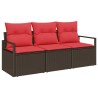 Ensemble de Canapés 3 pcs Marron polyrotin 518578518578