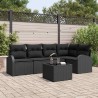 Ensemble de Canapés avec coussin Noir Polyester 518585518585