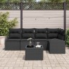 Ensemble de Canapés avec coussin Noir Polyester 518585518585