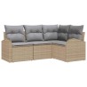 Ensemble de canapé de jardin Beige polyrotin 518591518591