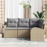 Ensemble de canapé de jardin Beige polyrotin 518591518591