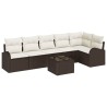 Ensemble de canapé de jardin Marron polyrotin 518592518592