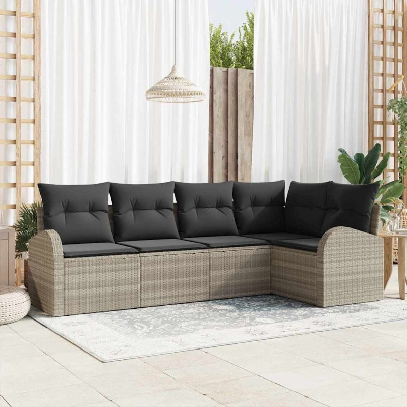 Ensemble de Canapés avec coussin Gris clair Polyester 518599518599