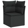 Ensemble de Canapés avec coussin Noir Polyester 518600518600