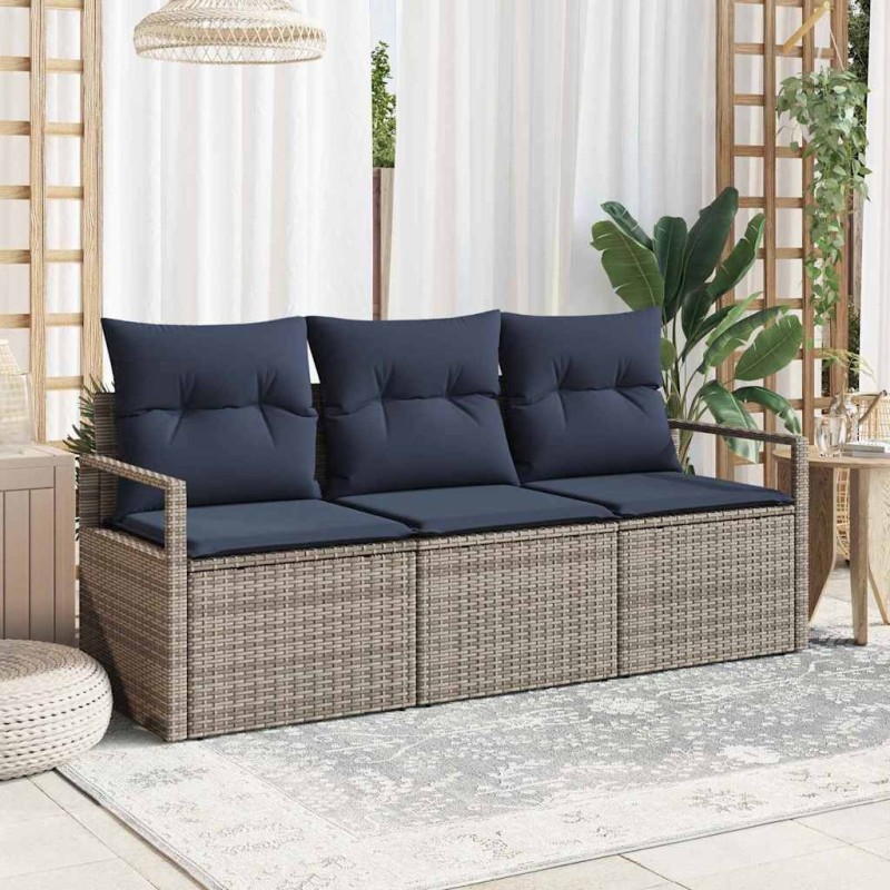 Ensemble de Canapés 3 pcs Gris polyrotin 518604518604