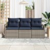 Ensemble de Canapés 3 pcs Gris polyrotin 518604518604