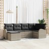 Ensemble de canapé de jardin Gris clair polyrotin 518642518642