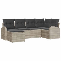 Ensemble de canapé de jardin Gris clair polyrotin 518642518642