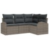 Ensemble de canapé de jardin Gris polyrotin 518650518650