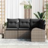 Ensemble de canapé de jardin Gris polyrotin 518650518650