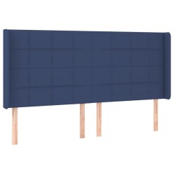  Tête de lit avec oreilles Bleu 183x16x118/128 cm Tissu 