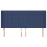  Tête de lit avec oreilles Bleu 183x16x118/128 cm Tissu 