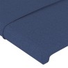  Tête de lit avec oreilles Bleu 183x16x118/128 cm Tissu 