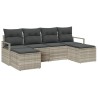 Ensemble de Canapés 6 pcs Gris clair polyrotin 518657518657