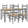 Ensemble à manger PANAMA 5 pcs gris bois de pin massif 518662518662