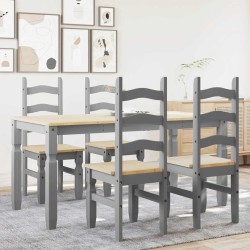 Ensemble à manger PANAMA 5 pcs gris bois de pin massif 518662518662
