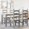 Ensemble à manger PANAMA 5 pcs gris bois de pin massif 518662518662